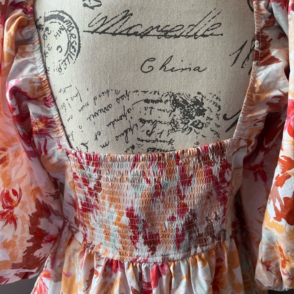 Abercrombie & Fitch Pink and Orange Floral Sundress - Picture 7 of 9